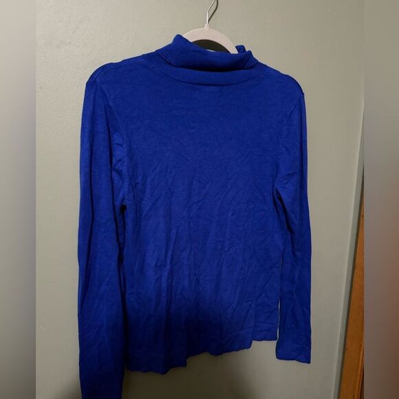 Worthington Turtleneck Long Sleeve Sweater Royal Blue Size Large - Picture 1 of 7